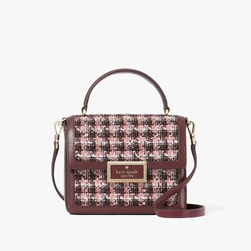 Kate ♠️ Spade  Reegan Top Handle Tweed Crossbody - Picture 11 of 16
